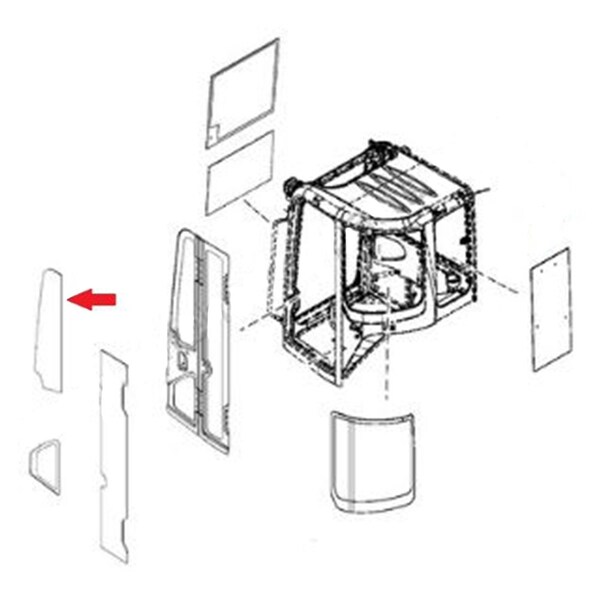 Aftermarket D Series Upper Door Glass CAH40-0143 - main